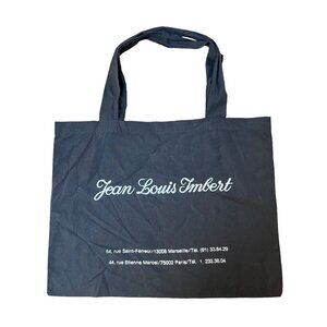 Vintage Jean Louis Imbert Paris Black Cotton Tote Bag XL Carryall